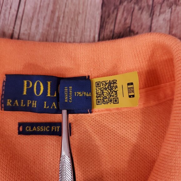 *FLAWS* Polo Ralph Lauren Classic Fit Mens Size Medium Big Pony #3 SS Polo Shirt - Picture 11 of 15